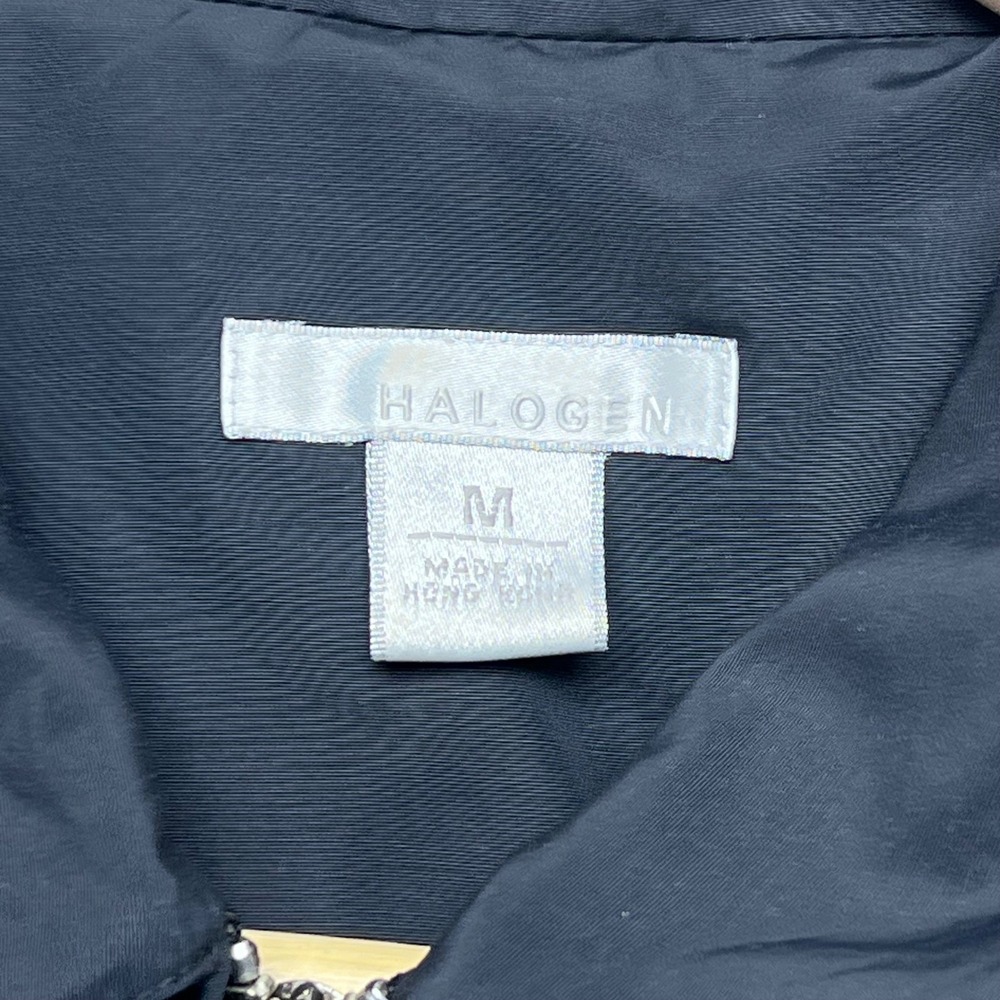 Halogen Black Zip Up Collared Lightweight Jacket … - image 4